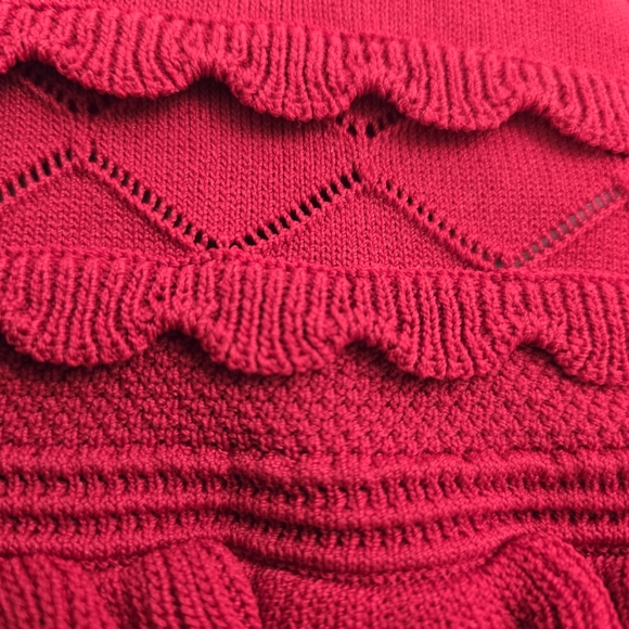 Muse By Marchesa Elegant Red Ruffled Dress - Picture 9 of 12